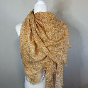 NWT GAP Gold Mustard Yellow Lightweight Boho Minimalist Scarf Wrap